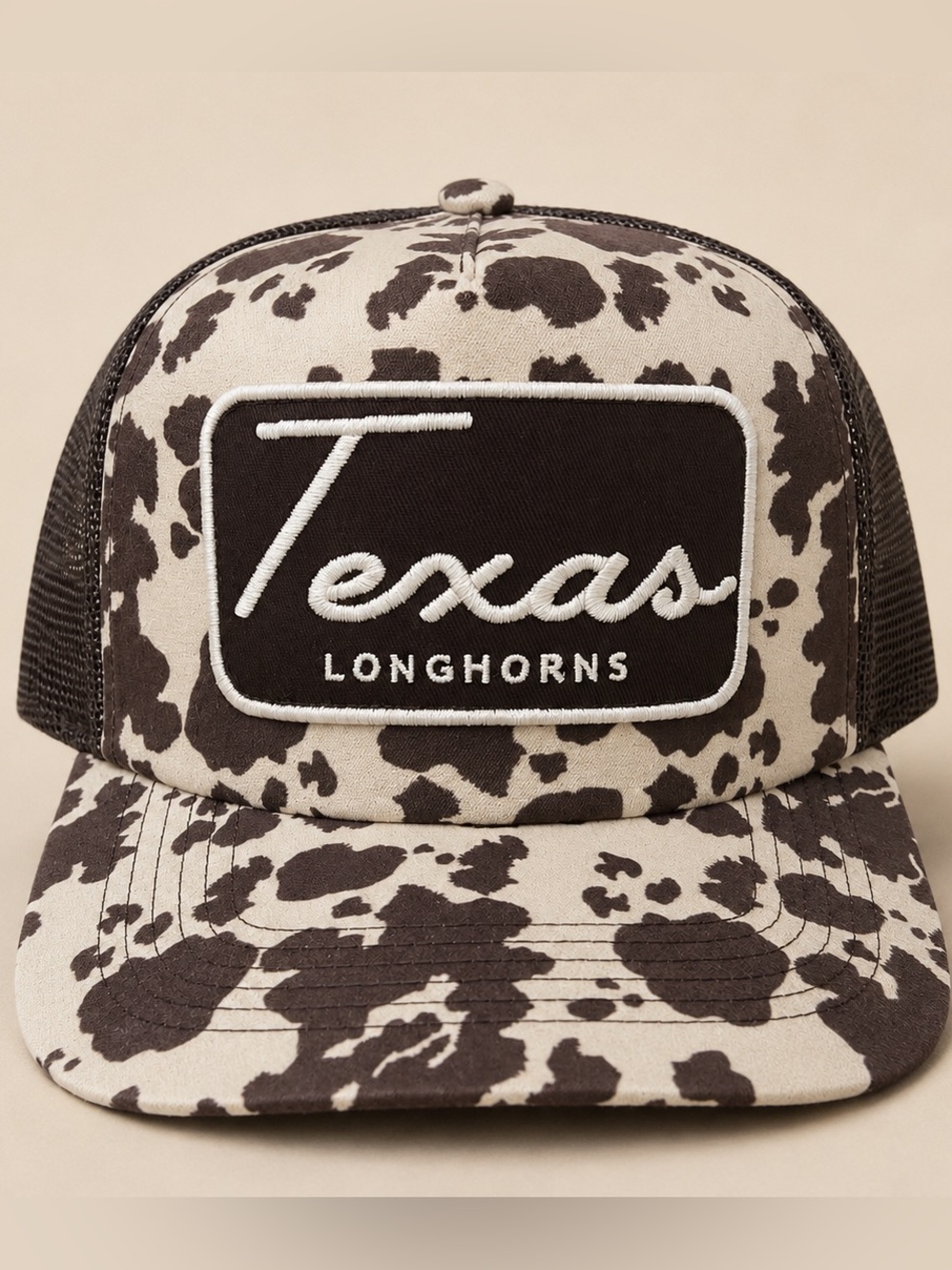 '47 Texas Longhorns Cowhide Print Trucker Hat - Picture 2 of 6